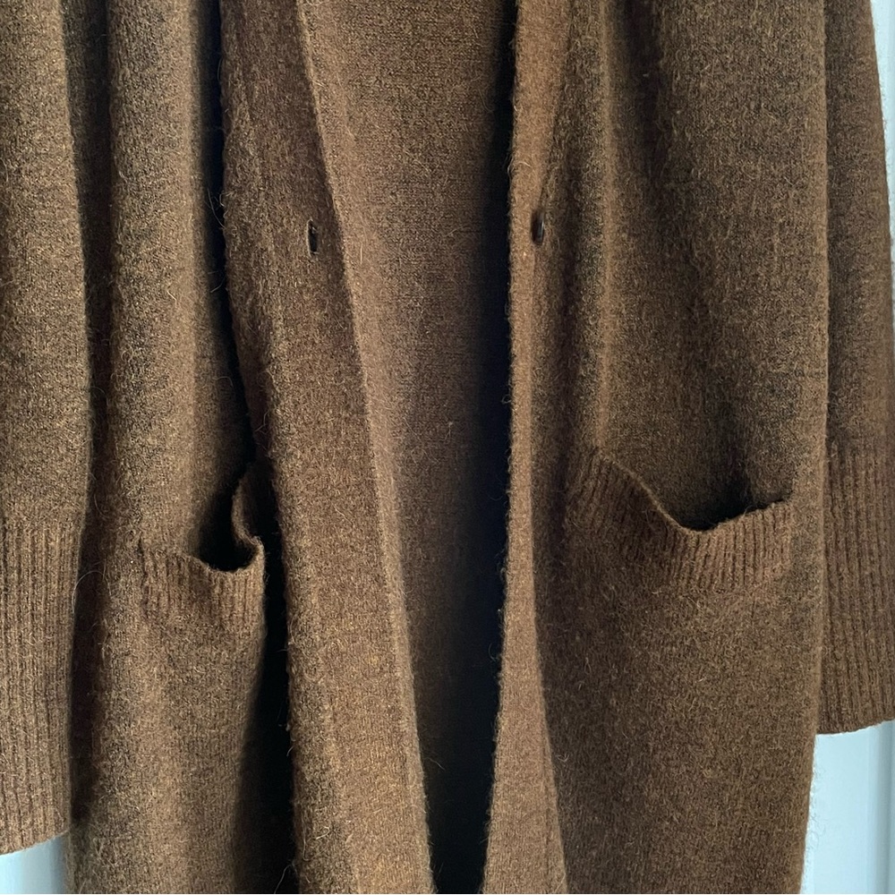 ARITZIA WILFRED FREE Brown Alpaca and Wool Mix Cardigan - Picture 3 of 8